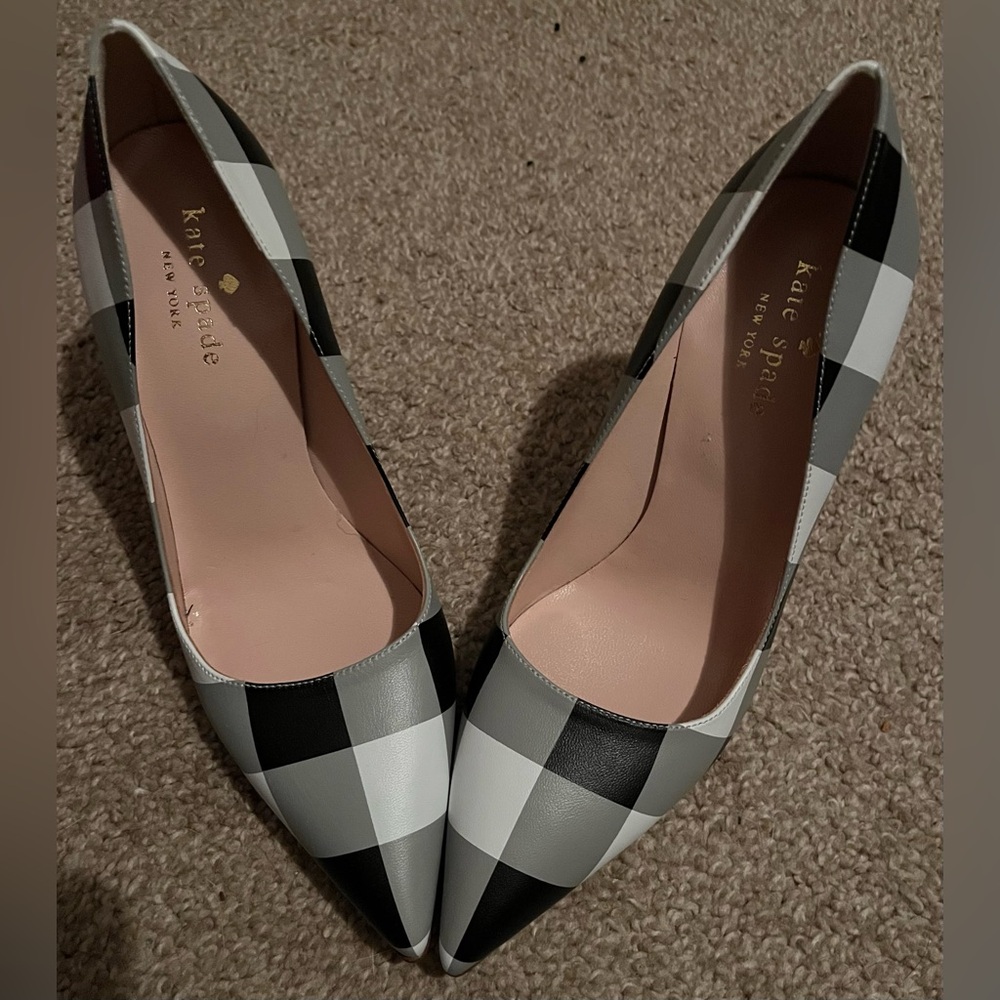 Kate Spade Black and White Checkered Women's Shoes